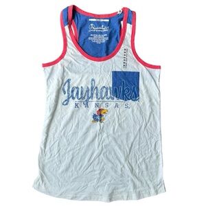 Presslogo Men's Jayhawks Graphic Tank Top Size M